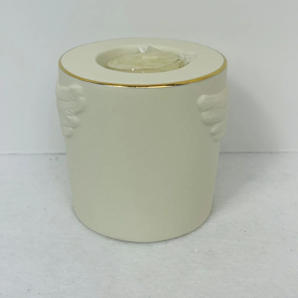 Lenox Radiant Light Angel Votive Ivory Porcelain Gold Trim Candle Holder 863056